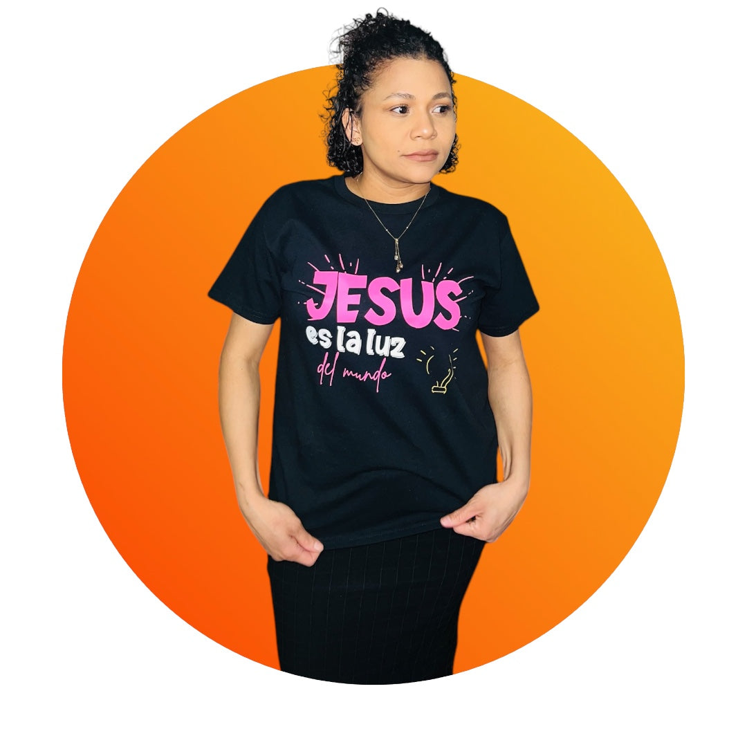 Camiseta para mujer manga corta [Jesus en la luz]"