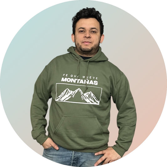 Sueter Para Hombre Con Gorro "Fe Que Mueve Montañas"